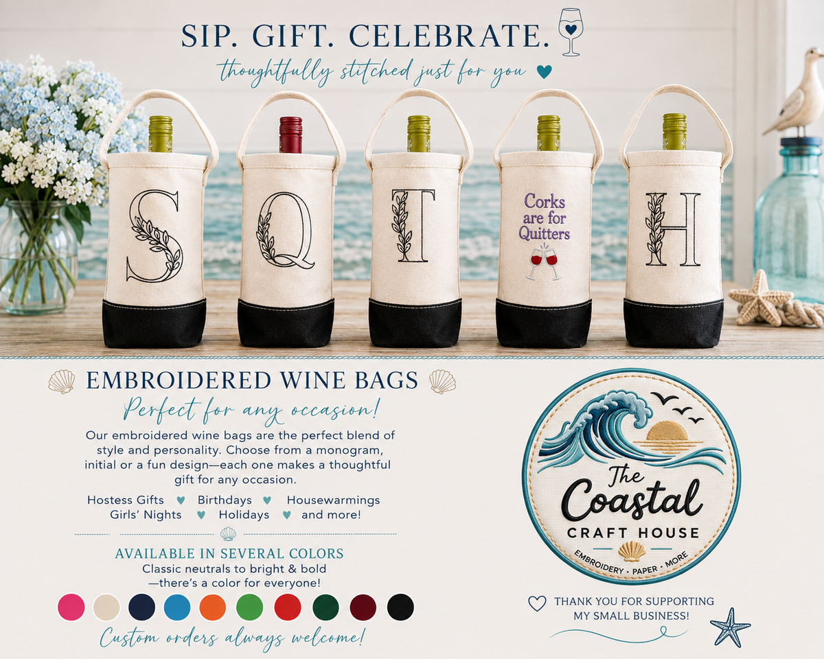 Custom Wine Tote - 2 bottle