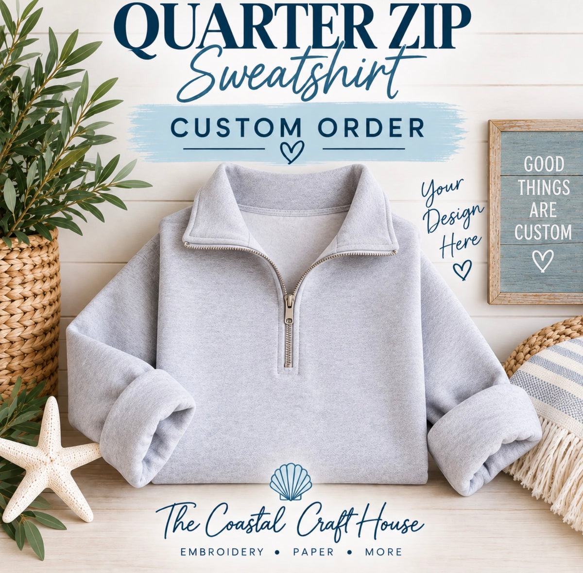 Custom Quarter Zip Sweatshirt
