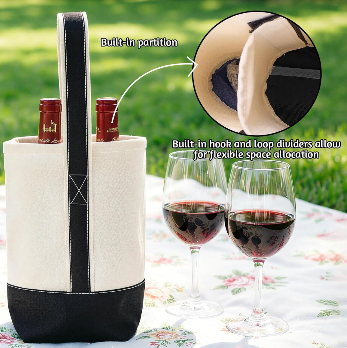 Custom Wine Tote - 2 bottle