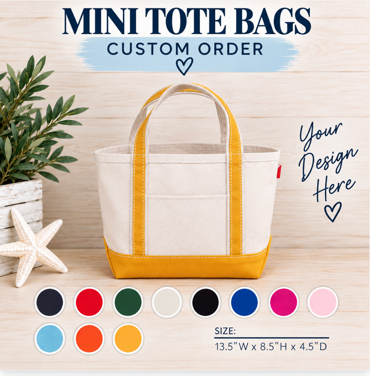 Custom Tote Bag - Mini