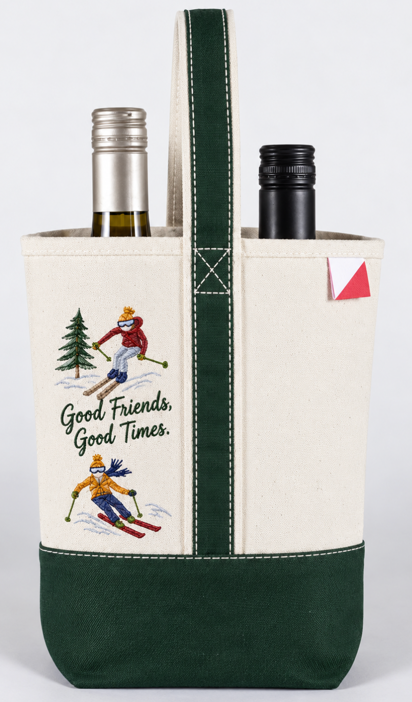 Custom Wine Tote - 2 bottle