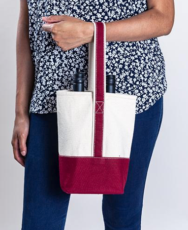 Custom Wine Tote - 2 bottle